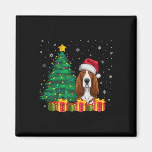 Ugly Bet Hound Santa Hat Kerstverlichting Hondenli Magneet