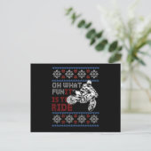 Ugly Bike Kerstmis Motocross-motorfiets Briefkaart (Staand voorkant)