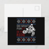 Ugly Bike Kerstmis Motocross-motorfiets Briefkaart (Voorkant / Achterkant)