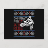 Ugly Bike Kerstmis Motocross-motorfiets Briefkaart (Voorkant)