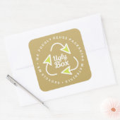 Ugly Box Recycled Packaging Sticker Brown & Limoen (Envelop)