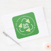 Ugly Box Recycled Packaging Sticker Green & Limoen (Envelop)