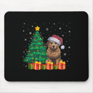 Ugly Briard Santa Hat Christmas Lights Hondenliefh Muismat
