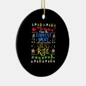 Ugly Broadway kerstshirt Keramisch Ornament (Rechts)