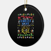 Ugly Broadway kerstshirt Keramisch Ornament (Links)