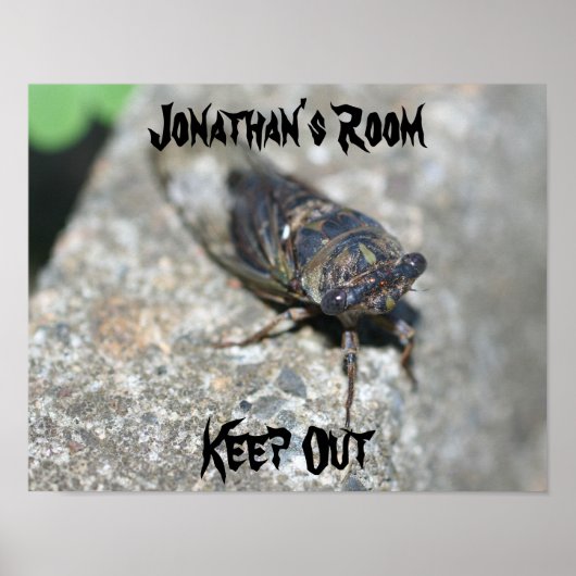 Ugly Bug Kids Room Personalized Wall Door Poster (Voorkant)