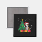 Ugly Bull Terrier Kerstmuts Kerstverlichting Hond Magneet (Voorkant / Achterkant)