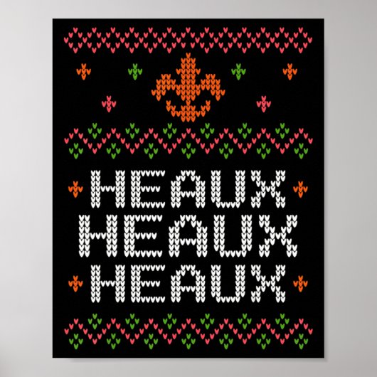 Ugly Cajun Christmas Xmas New Orleans Southern Lou Poster (Voorkant)