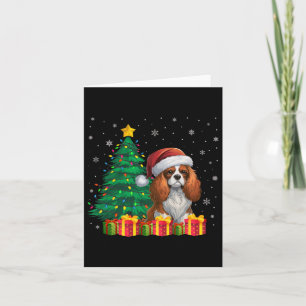 Ugly Cavalier King Charles Spaniel Santa Hat Xmas Kaart
