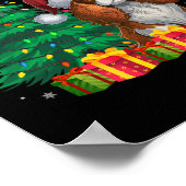 Ugly Cavalier King Charles Spaniel Santa Hat Xmas Poster (Hoek)