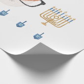 Ugly Chanukah Hanukkah Jewish Puppy Dog Corgi Swea Cadeaupapier (Hoek)