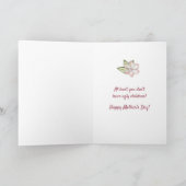 Ugly Children Funny Floral Happy Moederdag Kaart (Binnen)