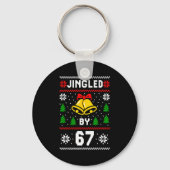 Ugly Christmas 67 Meme Design Funny Six Seven Hand Sleutelhanger (Voorkant)
