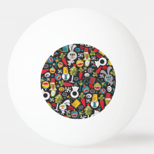 Ugly Christmas and Happy New Year Pingpongbal