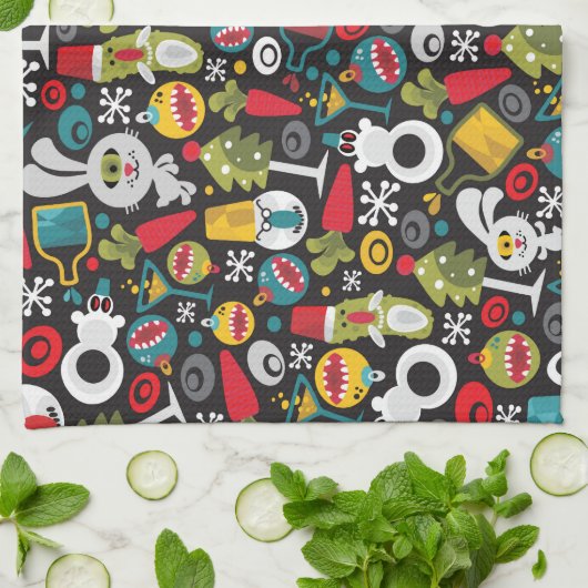 Ugly Christmas and Happy New Year Theedoek (Gevouwen)