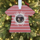 Ugly Christmas Chic op rood gebaseerd acryl Shirt Ornament