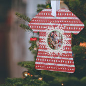 Ugly Christmas Chic op rood gebaseerd acryl Shirt Ornament