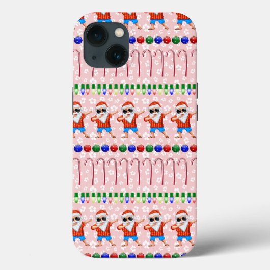 Ugly Christmas Dabbing Santa On Red Case-Mate iPhone Case (Achterkant)