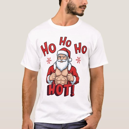 Ugly Christmas Funny Muscular Santa T-shirt (Voorkant)