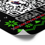 Ugly Christmas Funny Qr President Trump Dance Code Poster (Hoek)