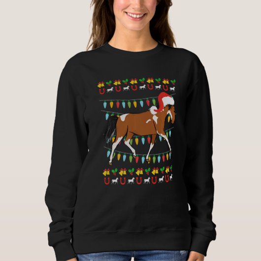Ugly Christmas horse rider equestrian Christmas Trui (Voorkant)