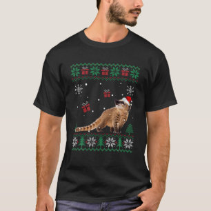 Ugly Christmas Pajama Sweater Coati Animals Lover T-shirt
