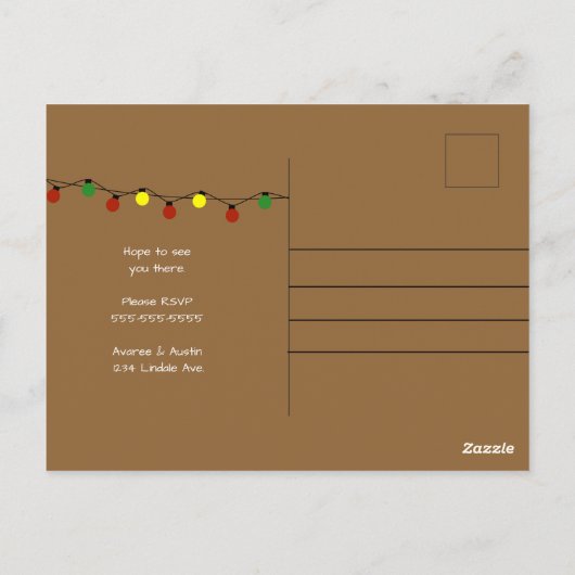 Ugly Christmas Party Invitation Briefkaart (Achterkant)