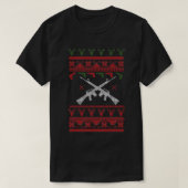 Ugly Christmas Pistool Party Sweater Style T-shirt (Design voorkant)
