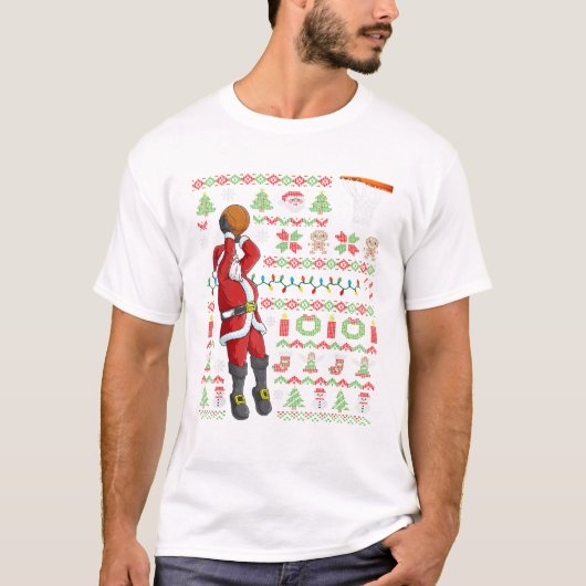 Ugly Christmas Santa Claus T-shirt (Voorkant)