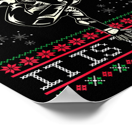 Ugly Christmas Skateboard Oh What Fun It Is To Rid Poster (Hoek)