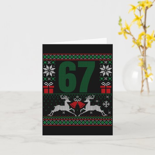 Ugly Christmas Sweater 67 Design  Kaart (Gele Bloem)