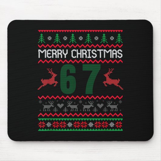 Ugly Christmas Sweater 67 Design Muismat (Voorkant)