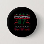 Ugly Christmas Sweater 67 Design  Ronde Button 5,7 Cm (Voorkant)