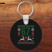 Ugly Christmas Sweater 67 Design  Sleutelhanger (Voorkant)