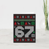Ugly Christmas Sweater 67 Six Seven 6 7 Meme Funny Kaart (Voorkant)