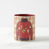 Ugly Christmas Sweater Art Mug Red Mok (Midden)