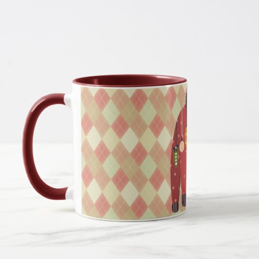 Ugly Christmas Sweater Art Mug Red Mok (Links)