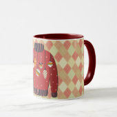 Ugly Christmas Sweater Art Mug Red Mok (Voorkant rechts)