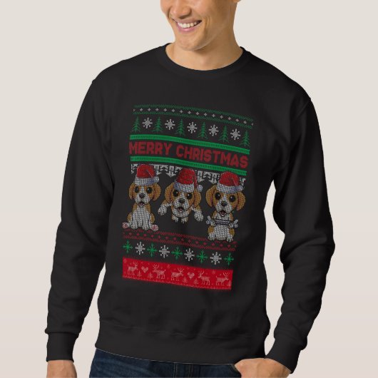 Ugly Christmas Sweater Beagle Cute Beagle Santa Ha (Voorkant)