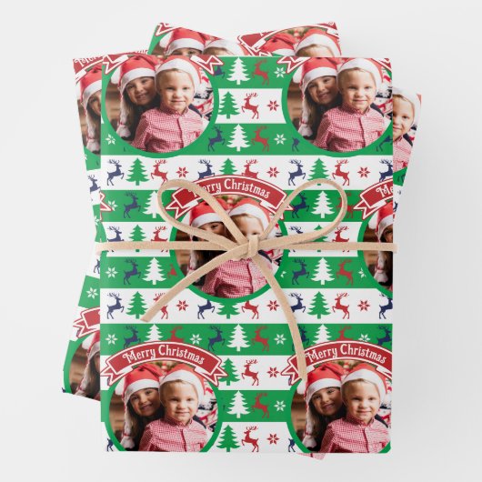 Ugly Christmas Sweater Bright Jumper Photo  Inpakpapier Vel (In situ)