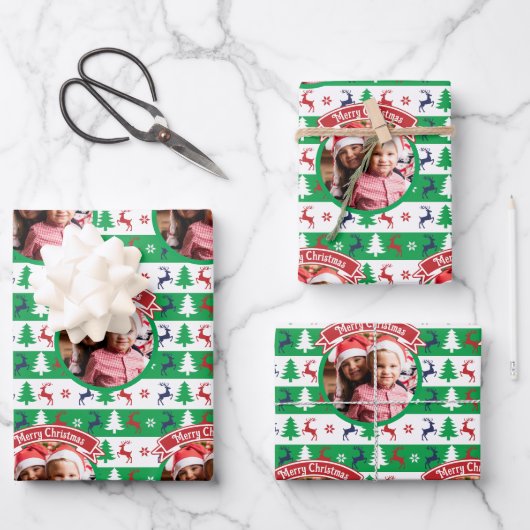 Ugly Christmas Sweater Bright Jumper Photo  Inpakpapier Vel (Voorkant)