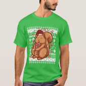 Ugly Christmas Sweater Christmas Squirrel family T-shirt (Voorkant)