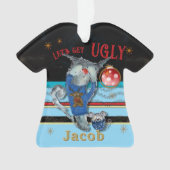 Ugly Christmas Sweater Contest Cat Ornament (voorkant)