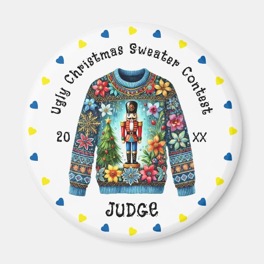 Ugly Christmas Sweater Contest Judge Magneet (Voorkant)