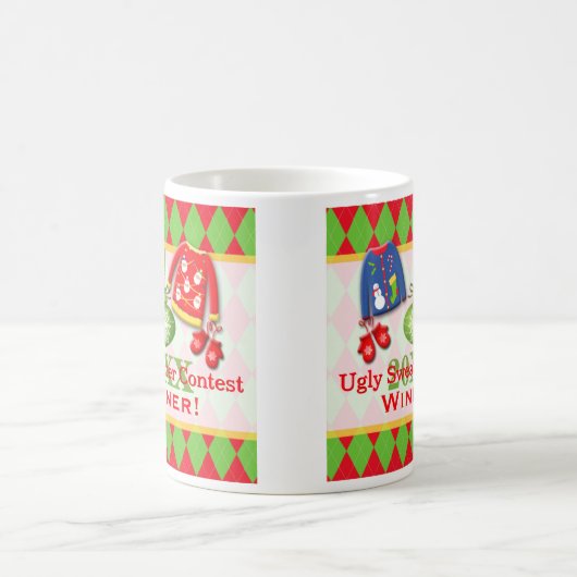 Ugly Christmas Sweater Contest Winnaar Mok (Center)