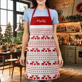 Ugly Christmas Sweater Deer Monogram Schort