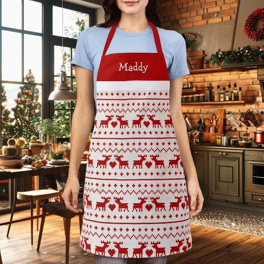 Ugly Christmas Sweater Deer Monogram Schort