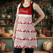 Ugly Christmas Sweater Deer Monogram Schort