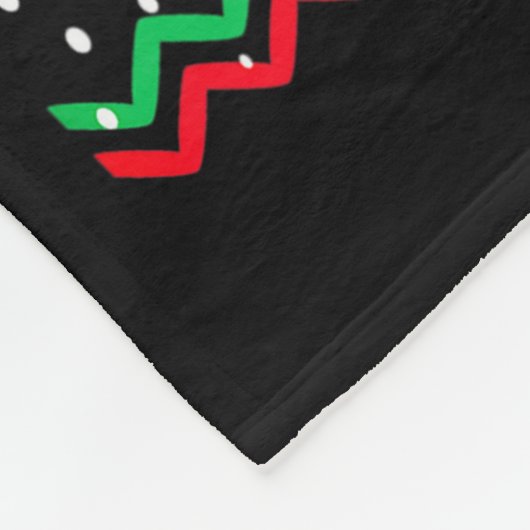 Ugly Christmas Sweater Design Plaid Reindeer Fleece Deken (Hoek)