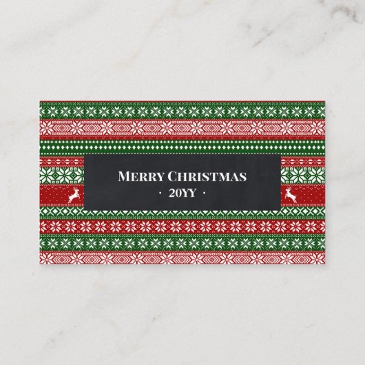 Ugly Christmas Sweater Free Drink Party Ticket (Achterkant)